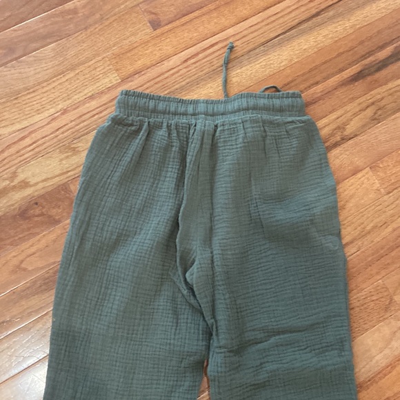 NWT Evereve Roan+Ryan Green Cedric Trouser Cotton Crop Pants - Picture 9 of 11